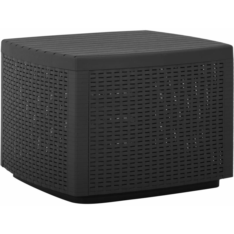 

Mesa de jardín plástico gris 53x53x40 cm