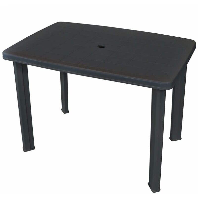 

Mesa de jardín plástico gris antracita 101x68x72 cm