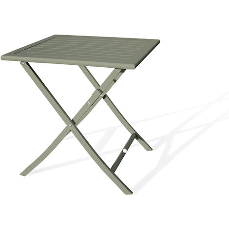 Mesa de jardín plegable cuadrada verde para 2 personas DCB GARDEN