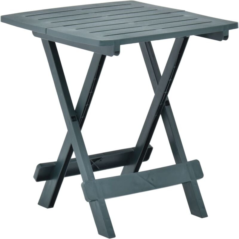 

vidaXL Mesa de Jardín Plegable de Plástico 45x43x50 cm Verde - Verde