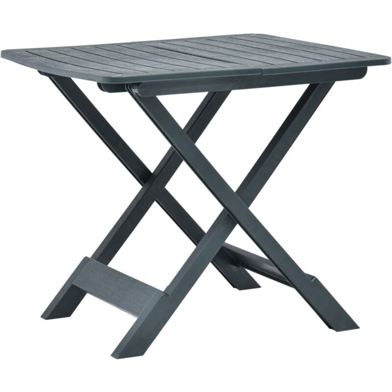 

vidaXL Mesa de Jardín Plegable de Plástico 79x72x70 cm Verde - Verde