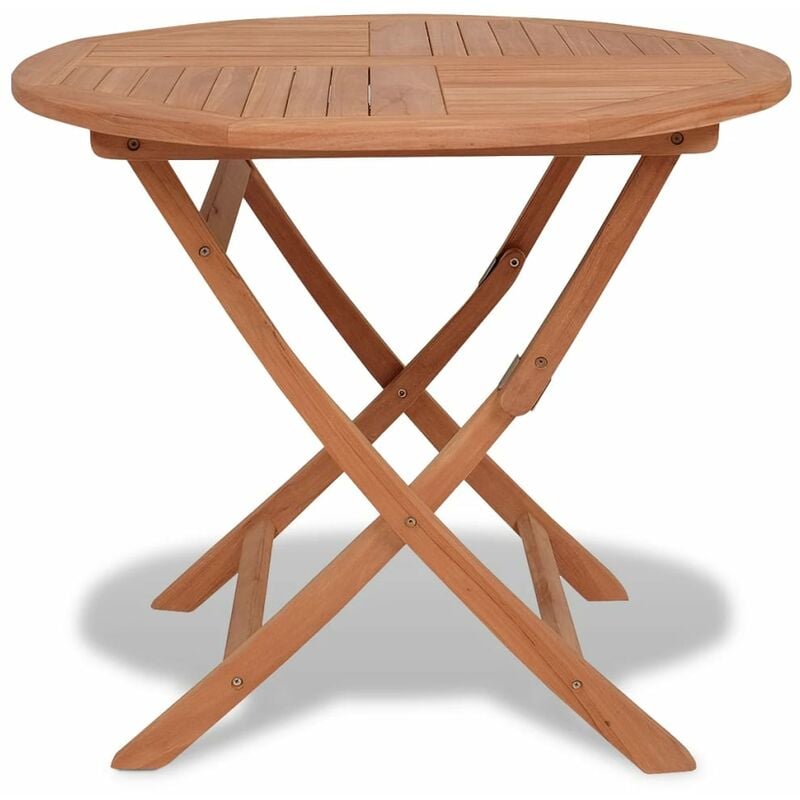 

Mesa de jardín plegable madera de teca maciza 85x76 cm