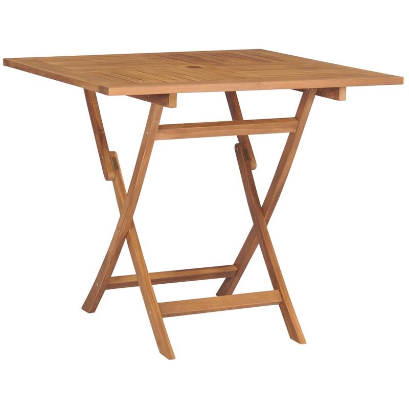 

Mesa de jardín plegable madera de teca maciza 85x85x76 cm
