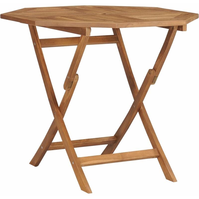 

Mesa de jardín plegable madera de teca maciza 85x85x76 cm