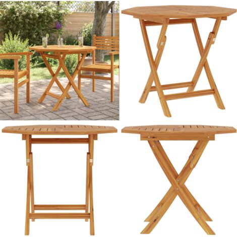 Mesa de jardín plegable madera de teca maciza 85x85x76 cm - Mesa de jardín de teca - Mesa de jardín de madera