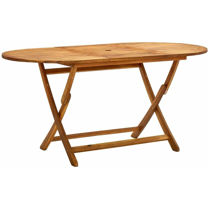 

Mesa de jardin plegable madera maciza de acacia 160x85x75 cm