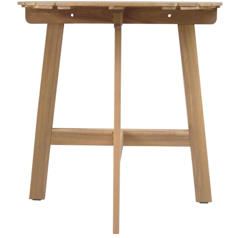

Mesa de jardín plegable Nina semicircular de madera acacia natural de 70x45x74 cm