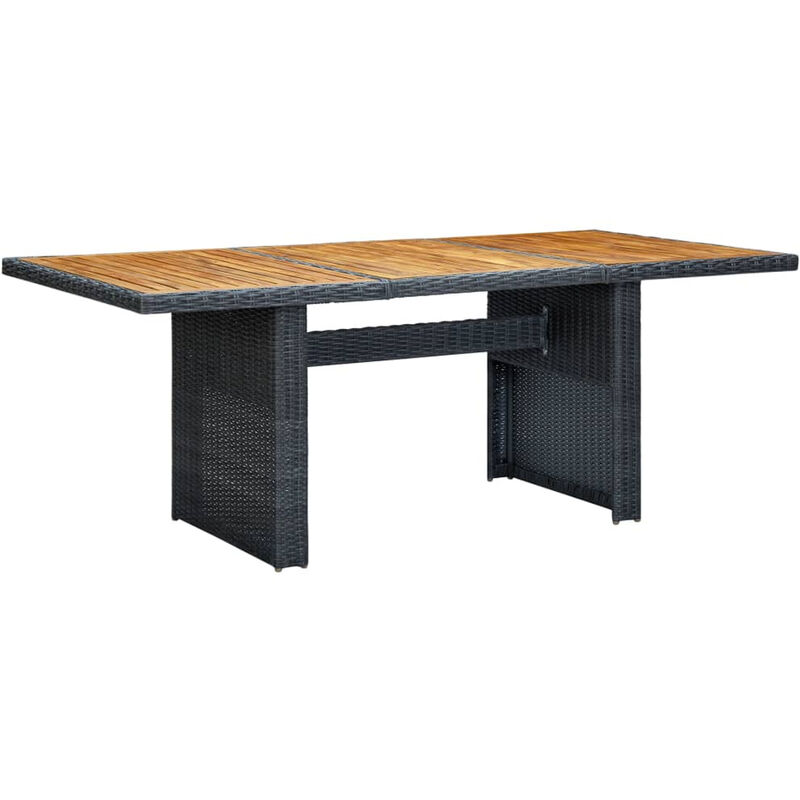 

Mesa de jardin ratan sintetico madera maciza acacia gris oscuro