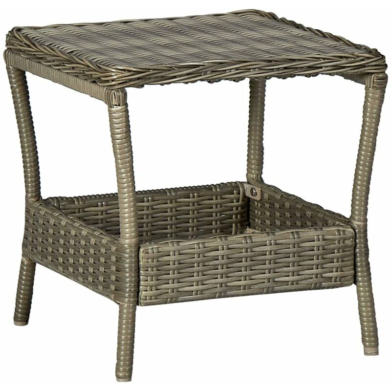

Mesa de jardin ratan sintetico marron 45x45x46,5 cm