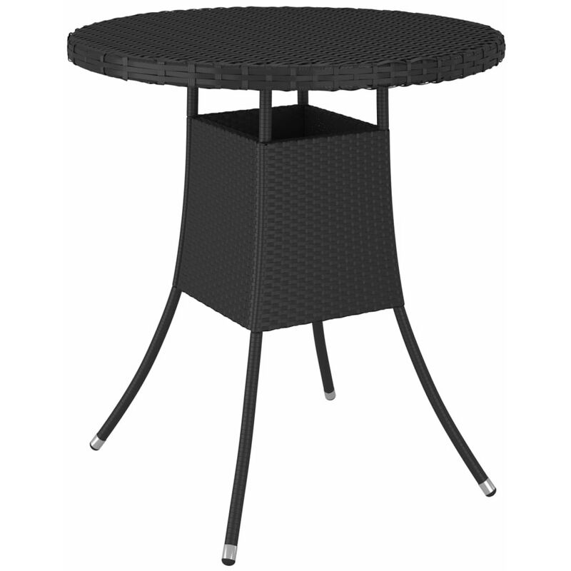 

Mesa de jardin ratan sintetico negro 70x70x73 cm