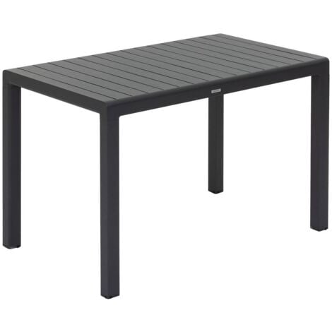 HESPERIDE Mesa de jardín rectangular de 4 plazas Ayora de grafito y aluminio tratado con epoxi - Hespéride