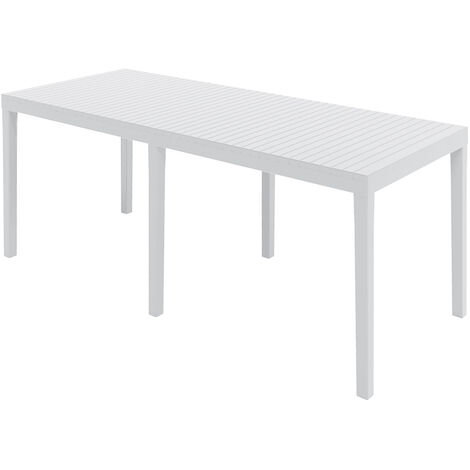 Mesa de jardín rectangular extensible Indo Blanca
