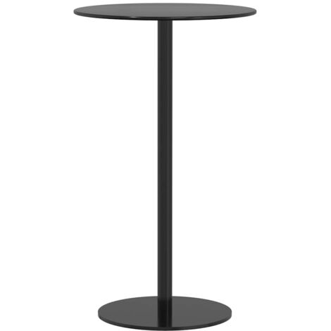 Mesa de jardín redonda acero negro Ø60x105 cm vidaXL