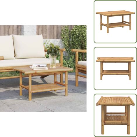 Mesa de jardín - vidaXL Mesa de centro de bambú 70x40x35 cm - Mesa de terraza