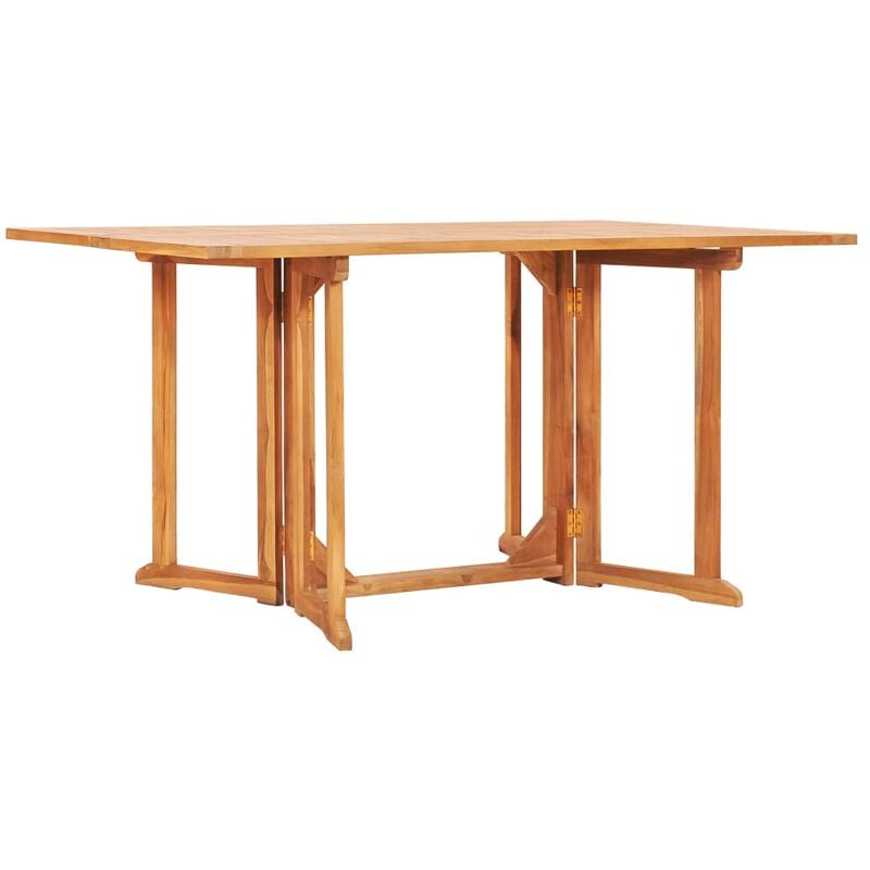 

Mesa de jardín Butterfly de madera maciza de teca 150x90x75 cm - Marrón