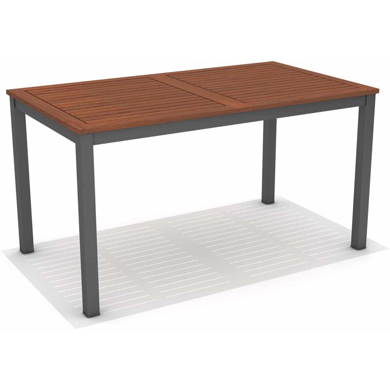 

Mesa de Jardín Chillvert Nápoles Madera y Aluminio 140x79,7x74,4 cm Marrón