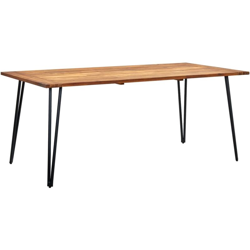 

Youthup - Mesa de jardín con patas horquilla madera acacia 180x90x75 cm - Marrón
