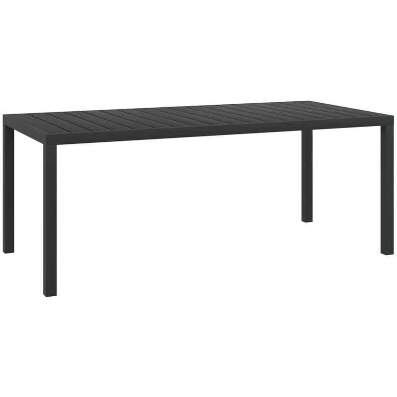 

Youthup - Mesa de jardín de aluminio y WPC negra 185x90x74 cm - Negro