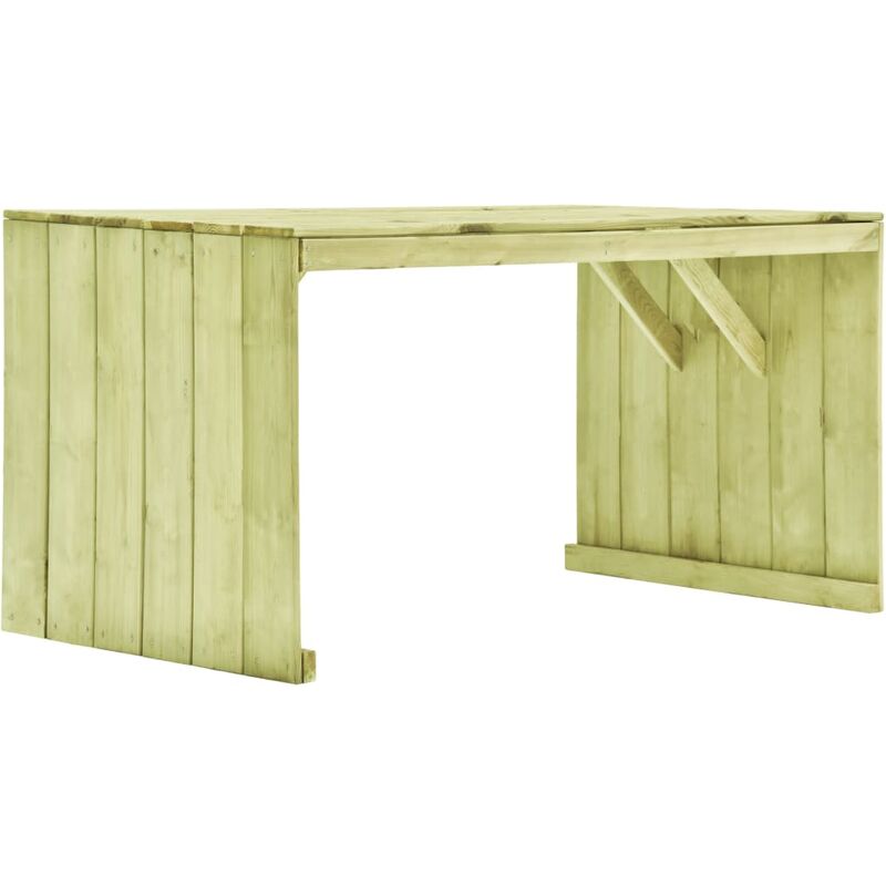 

Mesa de jardín de madera de pino impregnada 150x87x80 cm - Verde