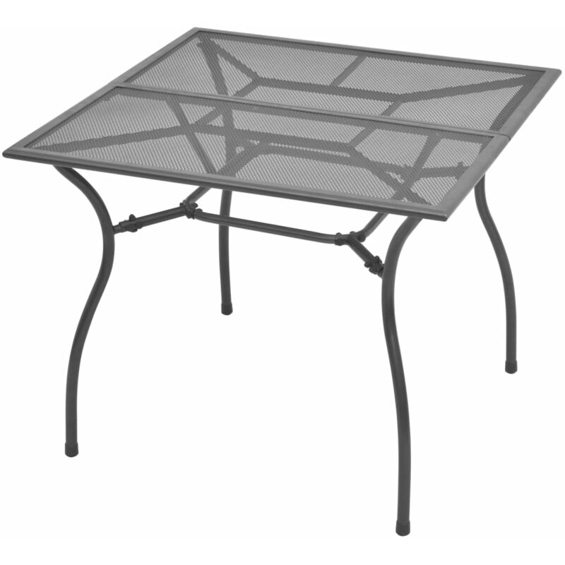 

Mesa de jardín de malla de acero 90x90x72 cm - Gris