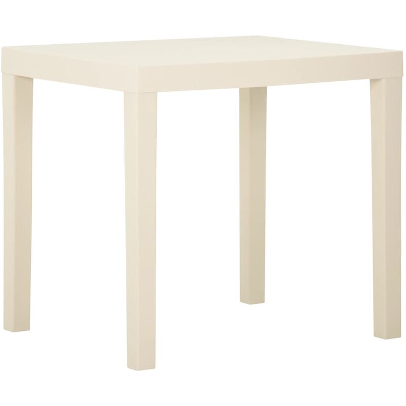 

Mesa de jardín de plástico blanca 79x65x72 cm - Blanco