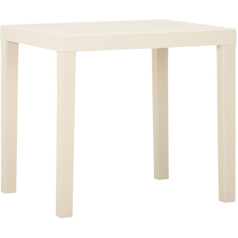 

Mesa de jardín de plástico blanca 79x65x72 cm - Blanco
