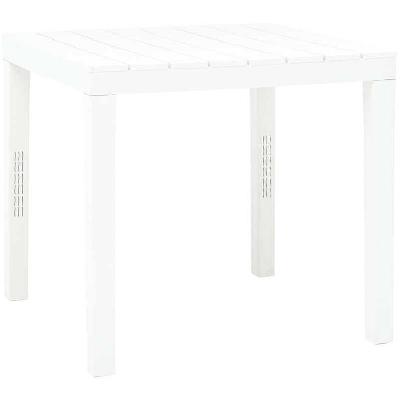 

Mesa de jardín de plástico blanco 78x78x72 cm - Blanco
