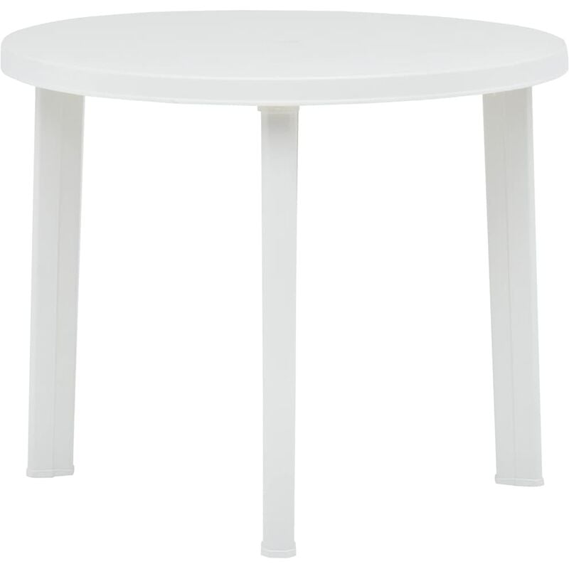 

Mesa de jardín de plástico blanco 89 cm - Blanco