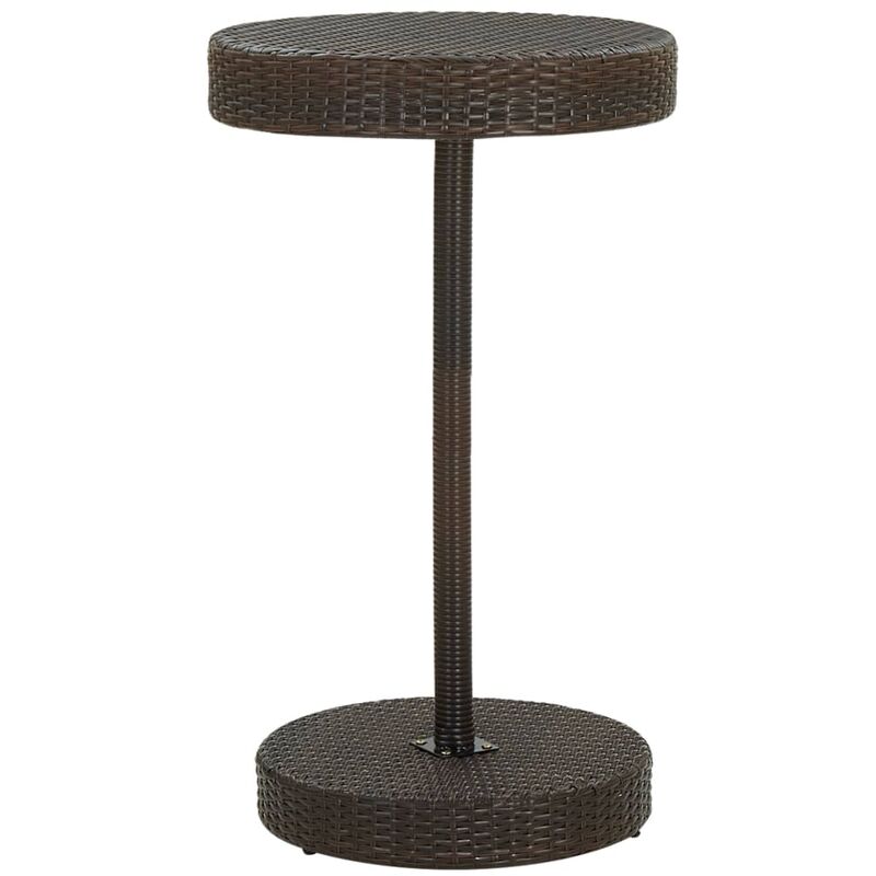 

Mesa de jardín de ratán sintético marrón 60,5x106 cm - Marrón