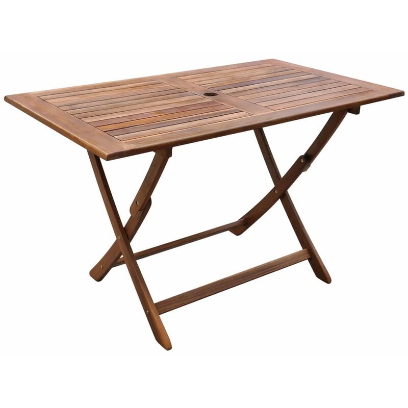 

Mesa de jardín madera maciza de acacia 120x70x75 cm - Marrón