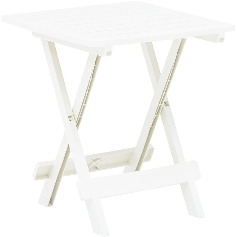 

Mesa de jardín plegable de plástico blanco 45x43x50 cm - Blanco