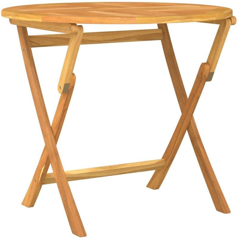 

Mesa de jardín plegable madera de teca maciza 85x76 cm - Marrón
