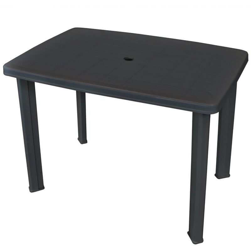 

Mesa de jardín plástico gris antracita 101x68x72 cm - Antracita