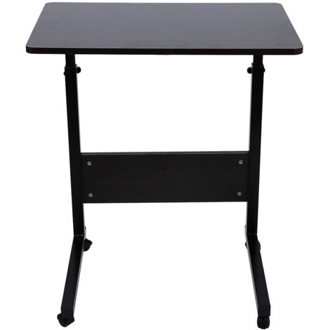 Mesa de lectura portátil con altura ajustable, mesita de noche (nogal oscuro)
