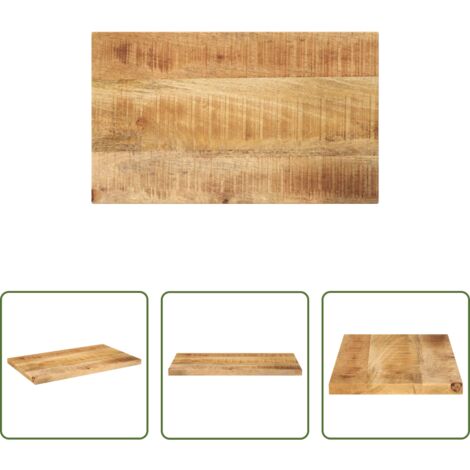 Mesa de madera maciza -  Tablero de mesa rectangular madera maciza mango 60x30x3,8 cm