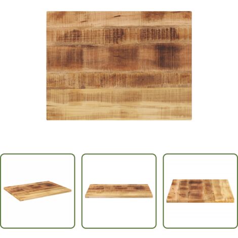Mesa de madera maciza -  Tablero de mesa rectangular madera maciza mango 70x60x1,5 cm