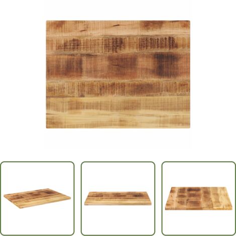 Mesa de madera maciza -  Tablero de mesa rectangular madera maciza mango 80x70x1,5 cm