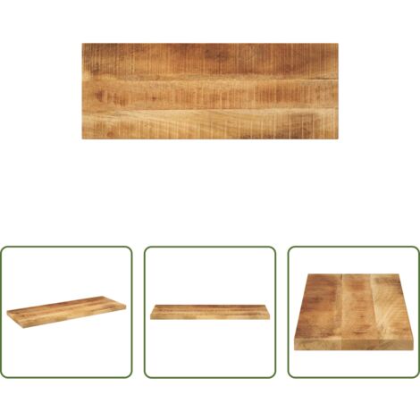 Mesa de madera maciza -  Tablero mesa rectangular madera maciza mango rugosa 80x30x3,8cm