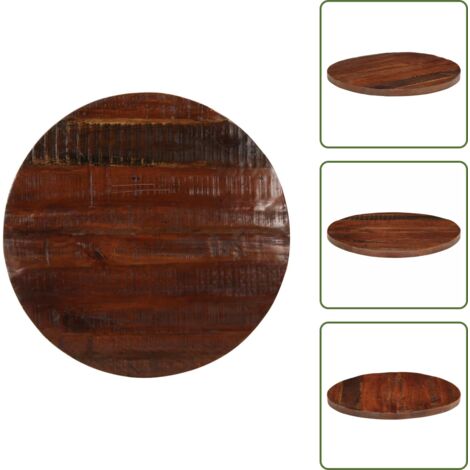 Mesa de madera maciza - vidaXL Tablero de mesa redondo madera maciza reciclada Ø 90x3,8 cm - Mesa de comedor