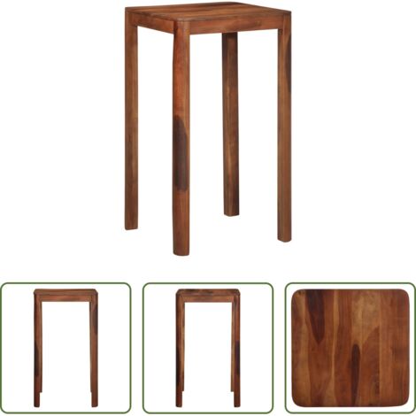 Mesa de madera -  Mesa alta de madera maciza de acacia 60x60x107 cm