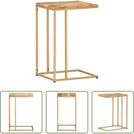 Mesa de madera -  Mesa auxiliar de madera maciza de mango 35x45x65 cm