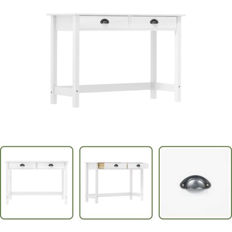 Mesa de madera -  Mesa consola Hill con 2 cajones madera pino 110x45x74 cm