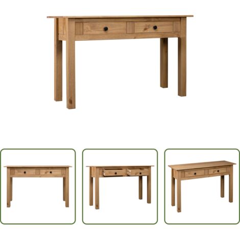 Mesa de madera -  Mesa consola madera maciza pino Panamá Range 110x40x72 cm