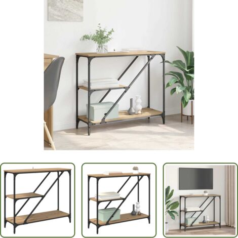 Mesa de madera -  Mesa Consola Roble artesanal 88,5 x 30 x 75 cm