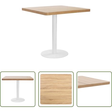 Mesa de madera -  Mesa de bistró MDF marrón claro 80x80 cm