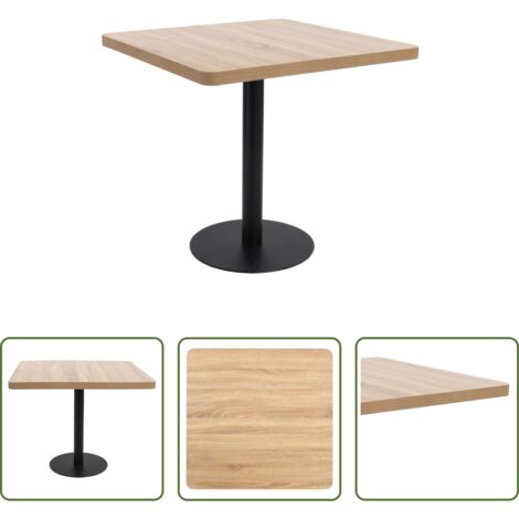 Mesa de madera -  Mesa de bistró MDF marrón claro 80x80 cm