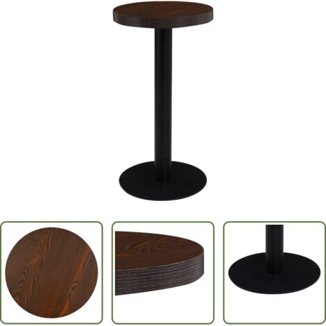 Mesa de madera -  Mesa de bistró MDF marrón oscuro 40 cm