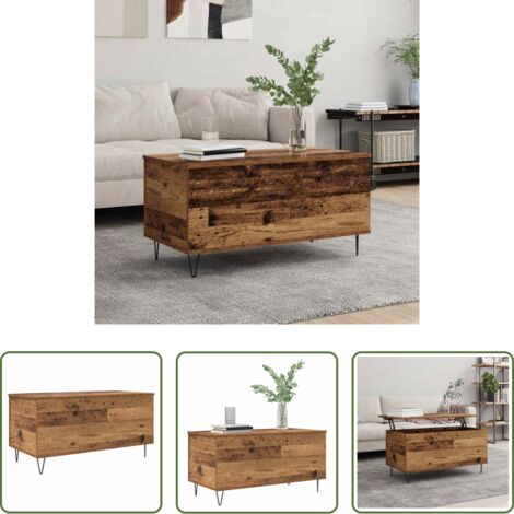 Mesa de madera -  Mesa de Café Madera vieja 90 x 44.5 x 45 cm