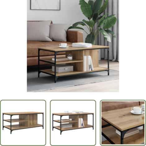 Mesa de madera -  Mesa de Café Roble artesanal 100 x 50 x 45 cm