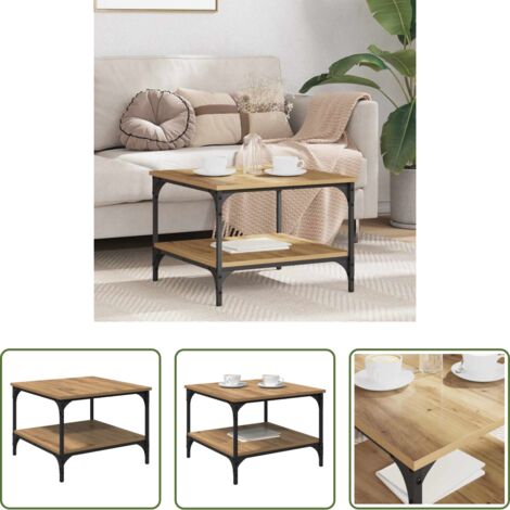 Mesa de madera -  Mesa de Café Roble artesanal 55 x 55 x 40 cm
